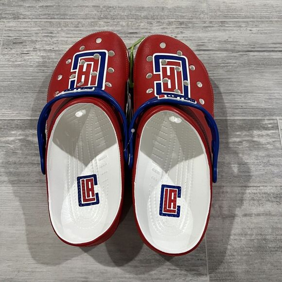 Crocs Men's Los Angeles Clippers NBA Classic Slip On Clogs Red Logo Size 11 - Picture 3 of 11